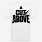 Preview: A CUT ABOVE Slim Fit T-Shirt in weiß mit Rückendruck